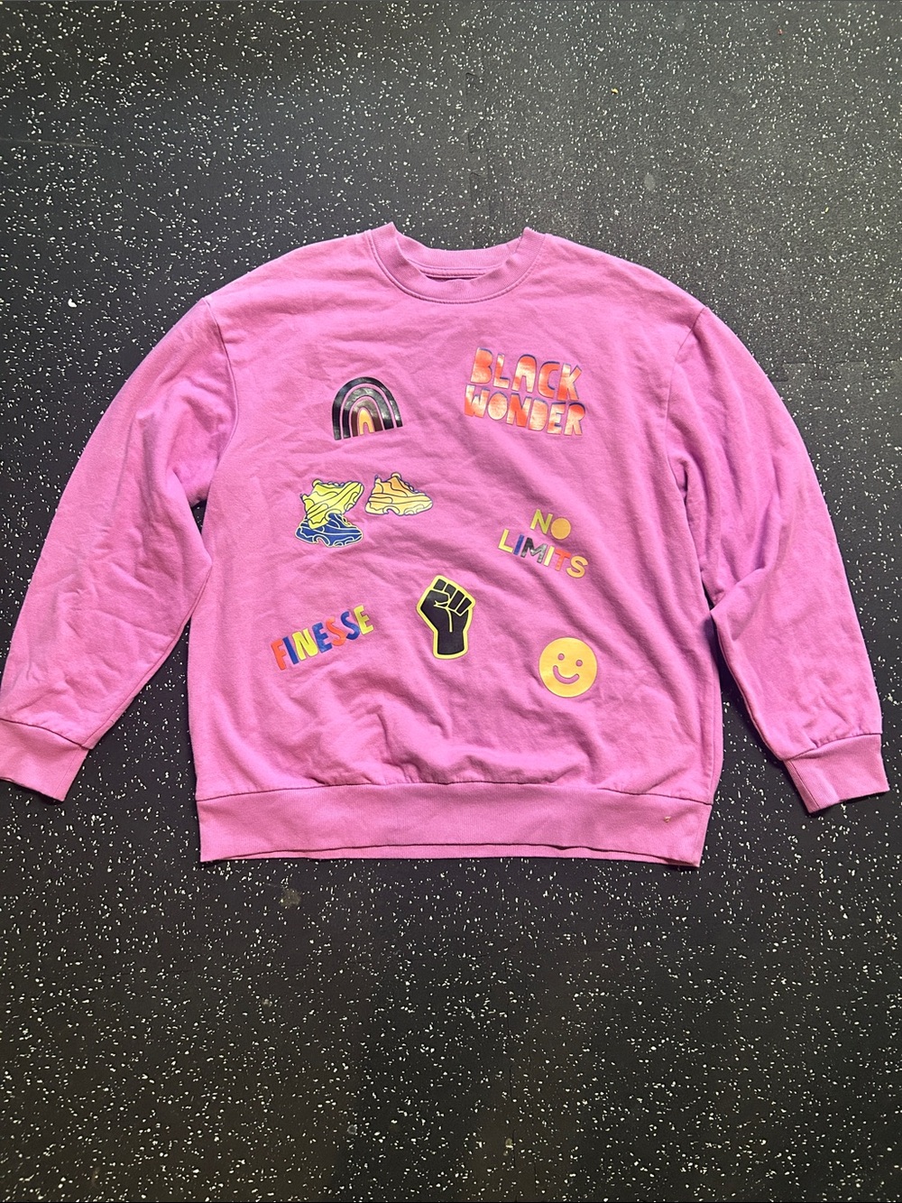 Target Purple Graphic Crewneck Sweatshirt with Black History Month Patches